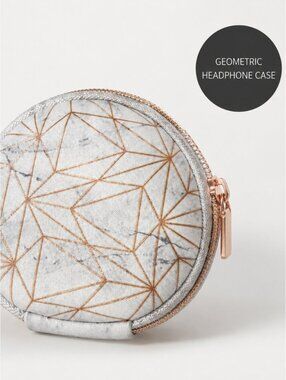 Marble-like Geometric Headphone Case